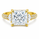 10.29 DEW Moissanite Ring in 925 Yellow Gold Plated