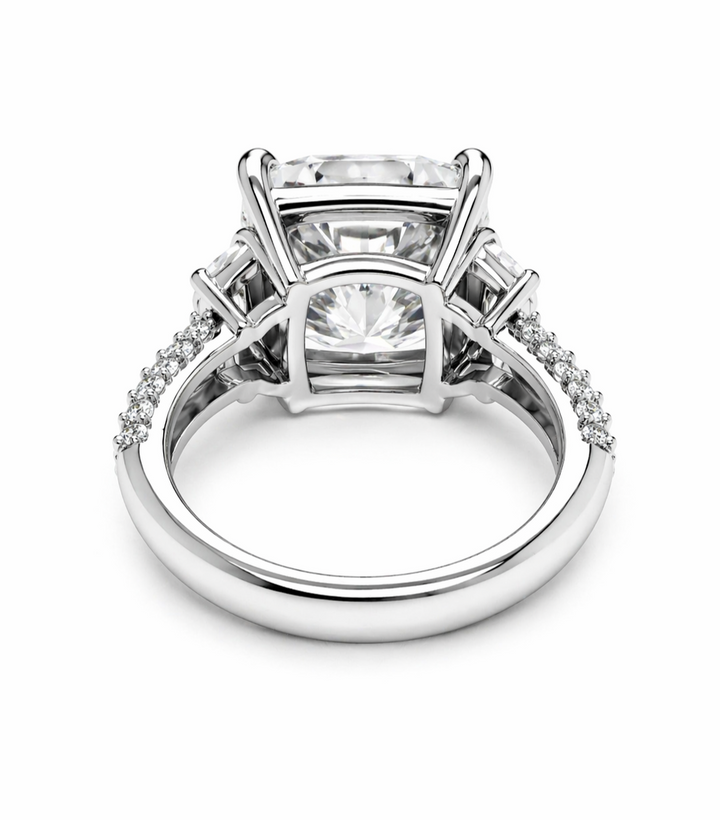 9.12 DEW Moissanite Ring in 925 Platinum Plated