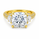 9.12 DEW Moissanite Ring in 925 Yellow Gold Plated