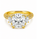 6.14 DEW Moissanite Ring in 925 Yellow Gold Plated