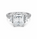 7.63 DEW Moissanite Ring in 925 Platinum Plated