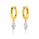 1.90 DEW Moissanite Earring in 925 Yellow Gold Plated