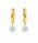 3.52 DEW Moissanite Earring in 925 Yellow Gold Plated