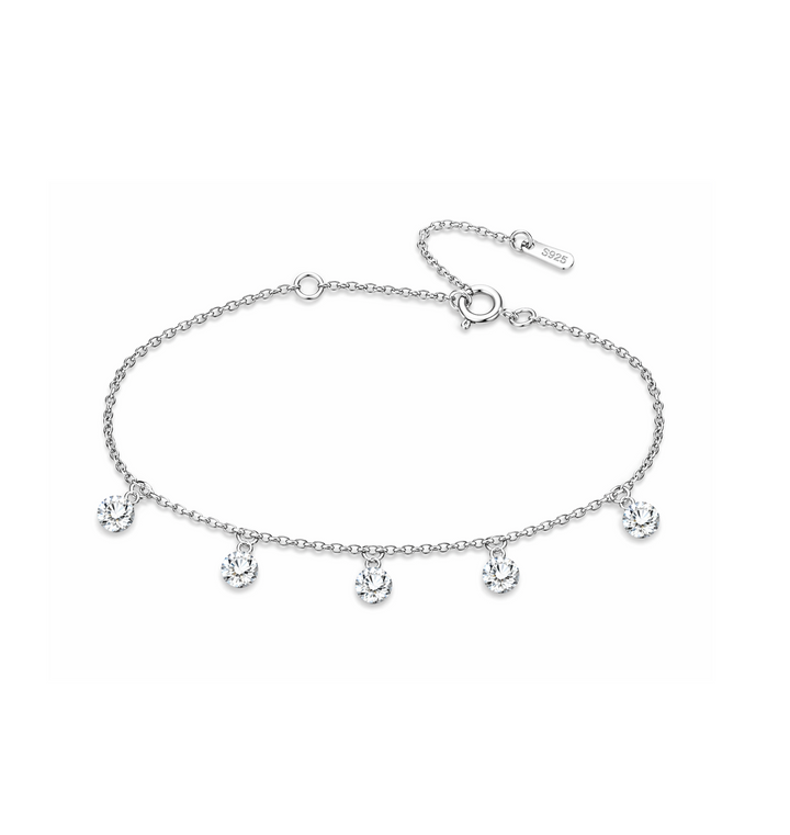 2.22 DEW Moissanite Bracelet in 925 Platinum Plated