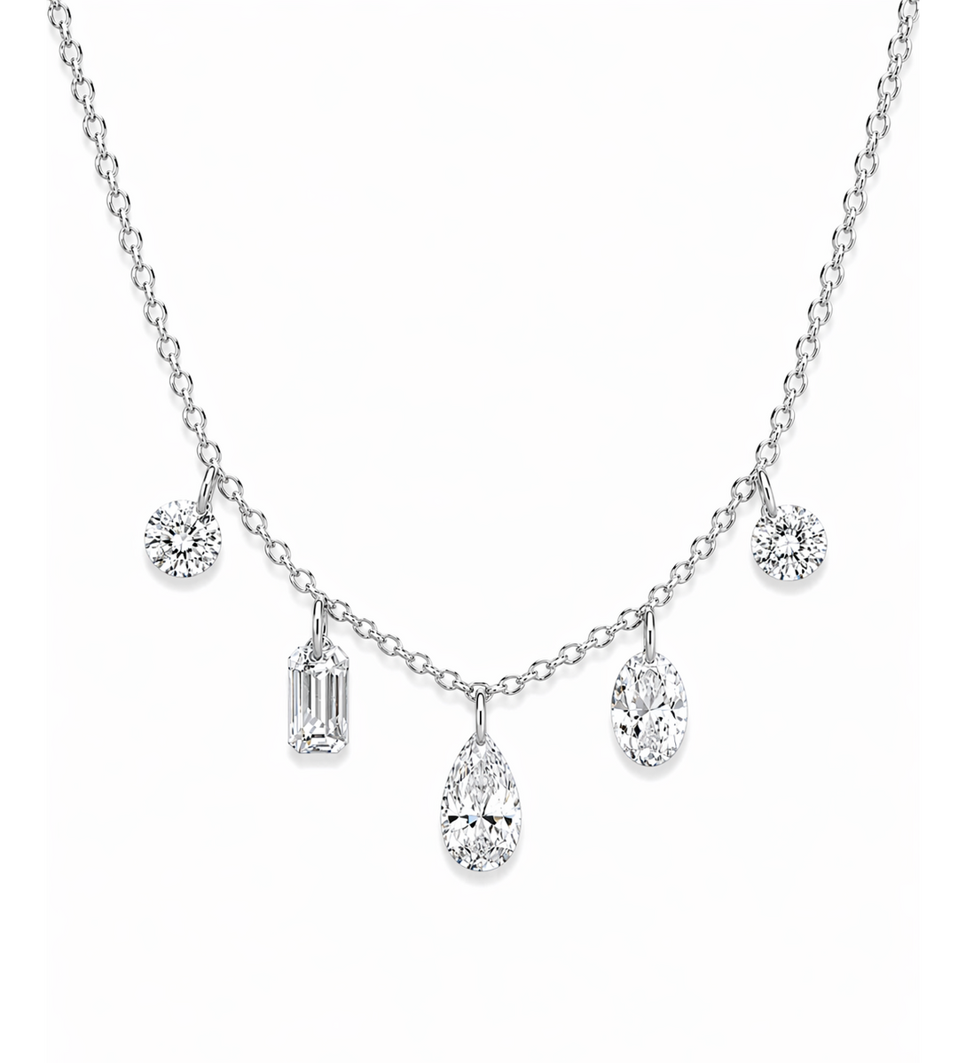 6.05 DEW Moissanite Bracelet in 925 Platinum Plated