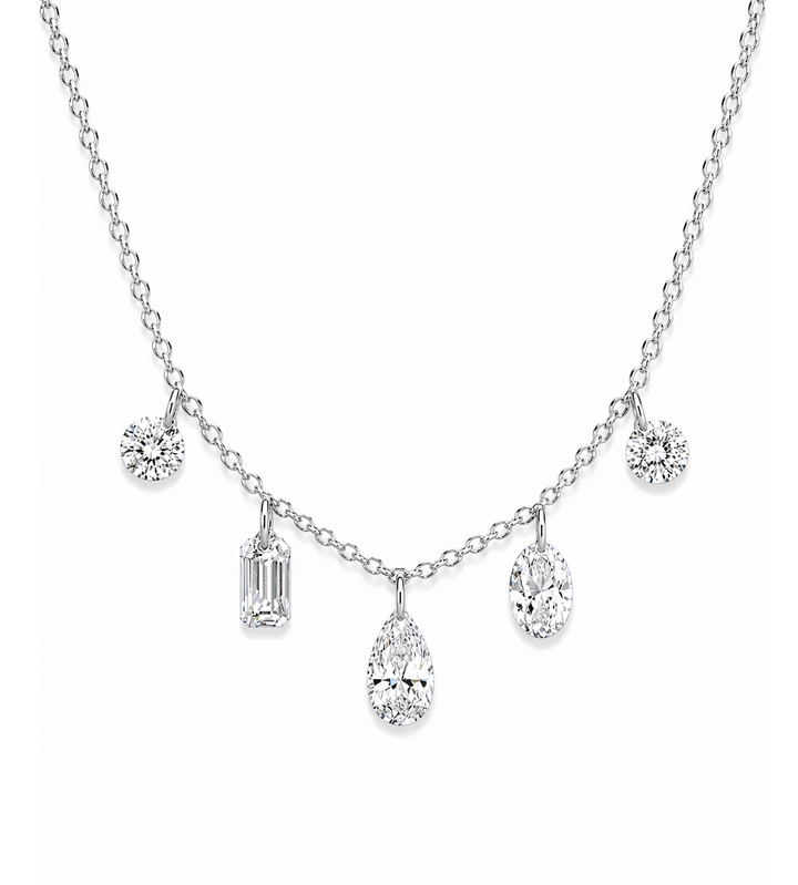 6.05 DEW Moissanite Bracelet in 925 Platinum Plated