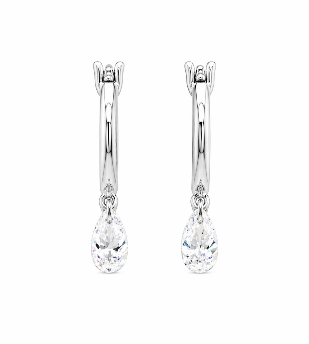 3.84 DEW Moissanite Earring in 925 Platinum Plated