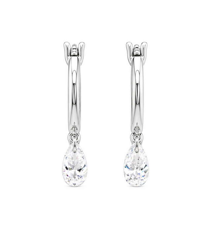 3.84 DEW Moissanite Earring in 925 Platinum Plated