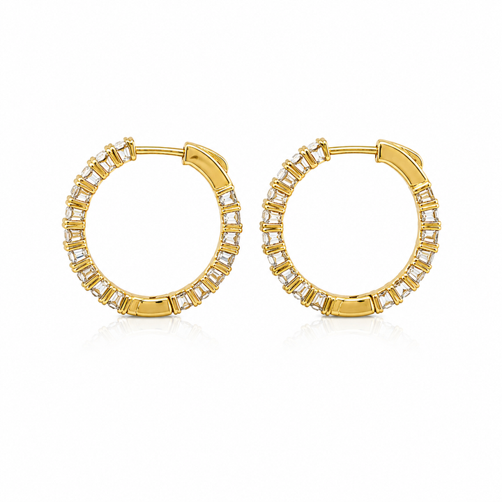 4.86 DEW Moissanite Earring in 925 Yellow Gold Plated