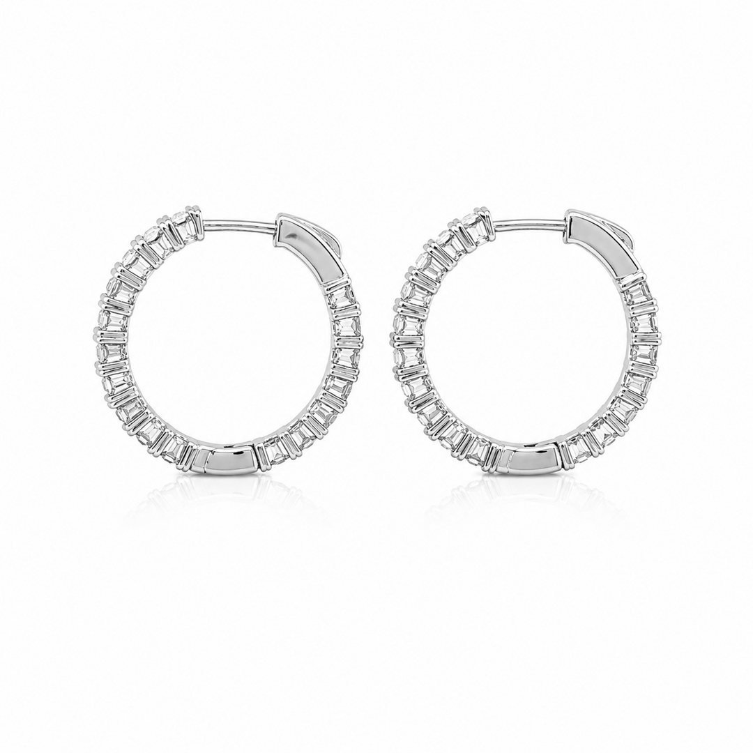 4.86 DEW Moissanite Earring in 925 Platinum Plated