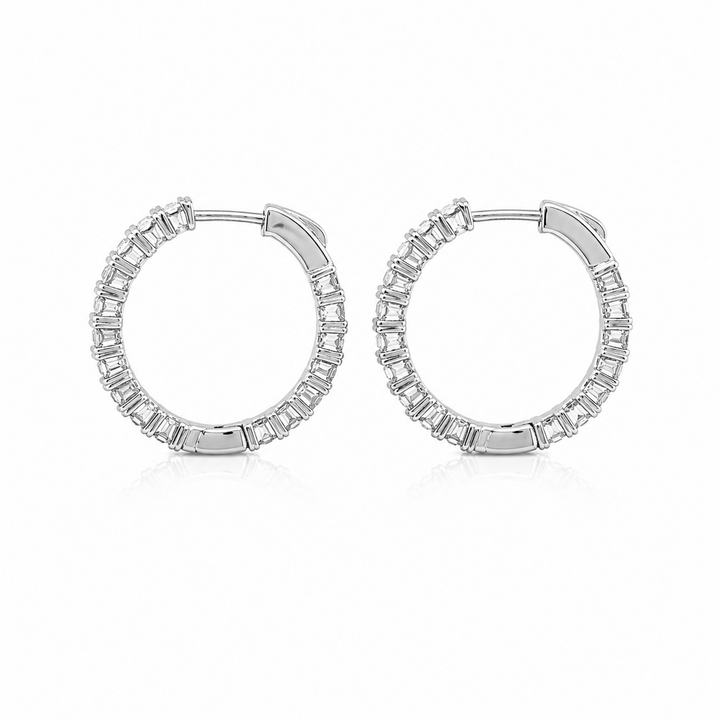 4.86 DEW Moissanite Earring in 925 Platinum Plated