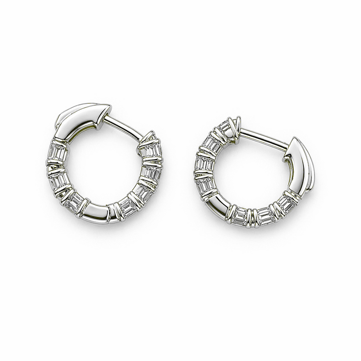 2.15 DEW Moissanite Earring in 925 Platinum Plated