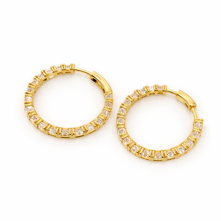 11.45 DEW Moissanite Earring in 925 Yellow Gold Plated
