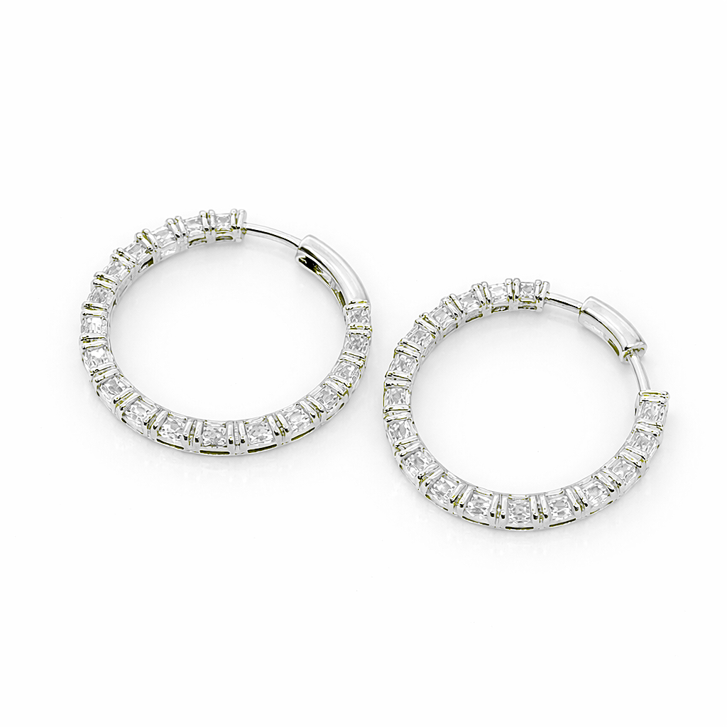 11.45 DEW Moissanite Earring in 925 Platinum Plated
