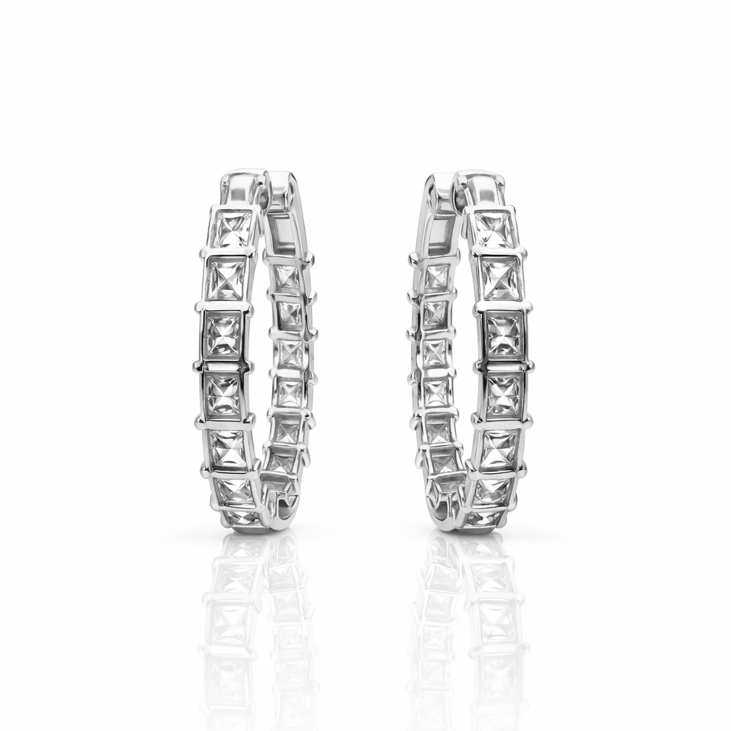 11.45 DEW Moissanite Earring in 925 Platinum Plated