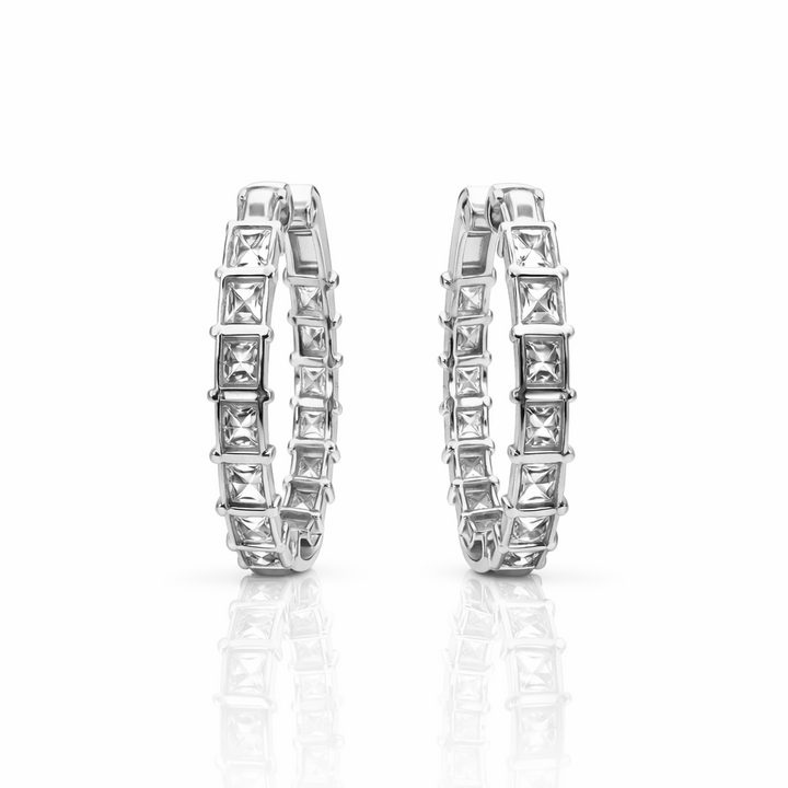 11.45 DEW Moissanite Earring in 925 Platinum Plated