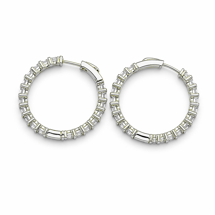 6.42 DEW Moissanite  Earring in 925 Platinum Plated