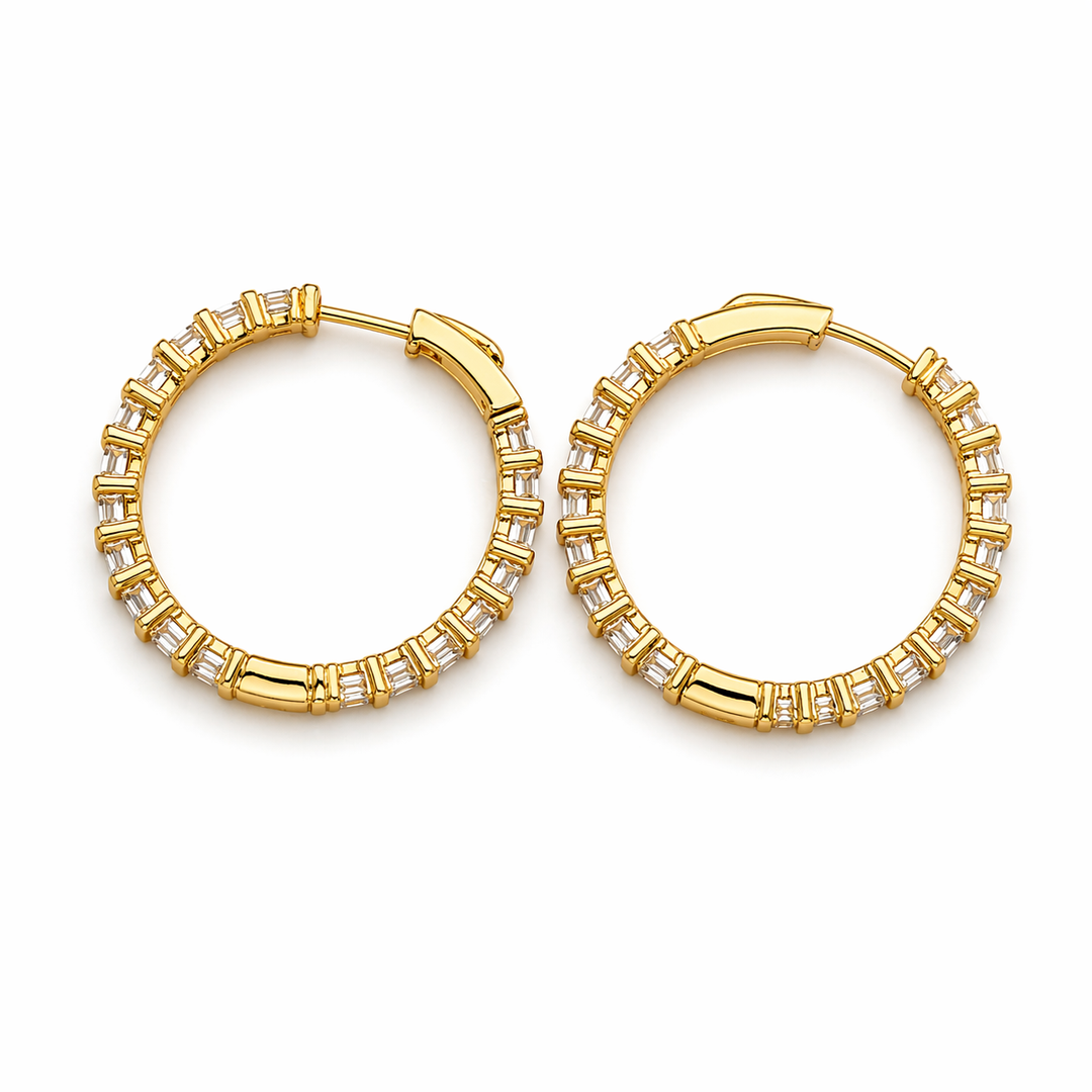 6.42 DEW Moissanite  Earring in 925 Yellow Gold Plated