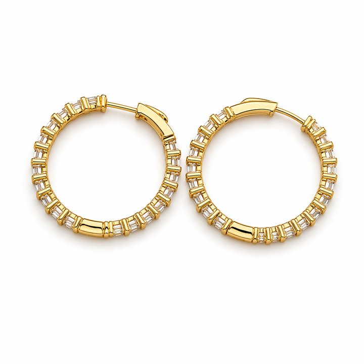 6.42 DEW Moissanite  Earring in 925 Yellow Gold Plated