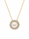 4.06 Cts Pearl and Moissanite Necklace in 925 Yellow Gold Plated