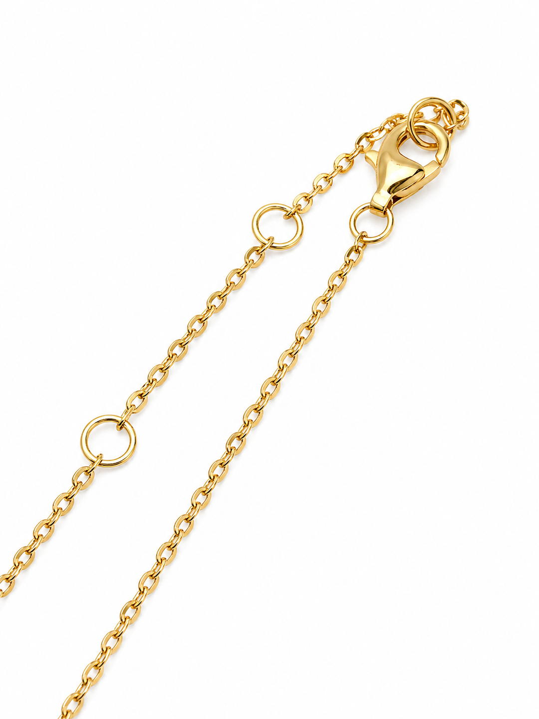 4.06 Cts Pearl and Moissanite Necklace in 925 Yellow Gold Plated
