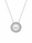 4.06 Cts Pearl and Moissanite Necklace in 925 Platinum Plated