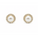 7.88 Cts Pearl and Moissanite Earring in 925 Yellow Gold Plated