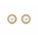 3.00 Cts Pearl and Moissanite Earring in 925 Yellow Gold Plated