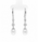 6.81 Cts Pearl and Moissanite Earring in 925 Platinum Plated