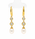 5.86 Cts Pearl and Moissanite Earring in 925 Yellow Gold Plated