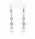 5.86 Cts Pearl and Moissanite Earring in 925 Platinum Plated