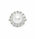 8.43 Cts Pearl and Moissanite Ring in 925 Platinum Plated