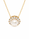 9.61 Cts Pearl and Moissanite Necklace in 925 Yellow Gold Plated
