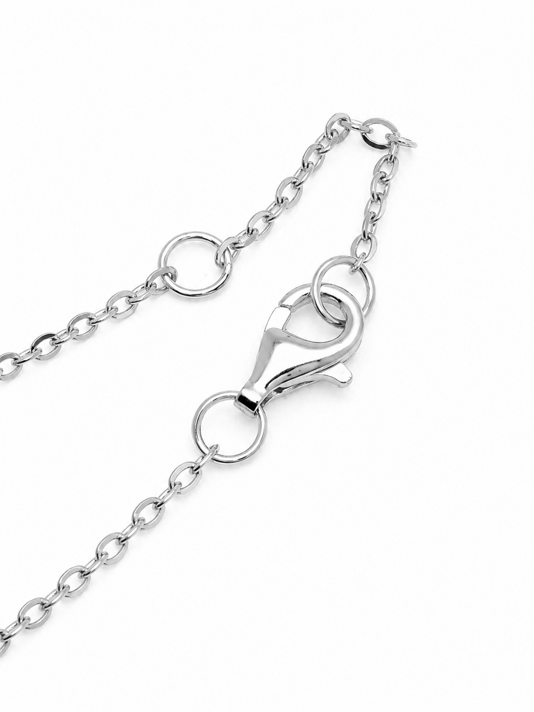 9.61 Cts Pearl and Moissanite Necklace in 925 Platinum Plated