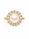 8.75 Cts Pearl and Moissanite Ring in 925 Yellow Gold Plated