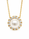 8.74 Cts Pearl and Moissanite Necklace in 925 Yellow Gold Plated