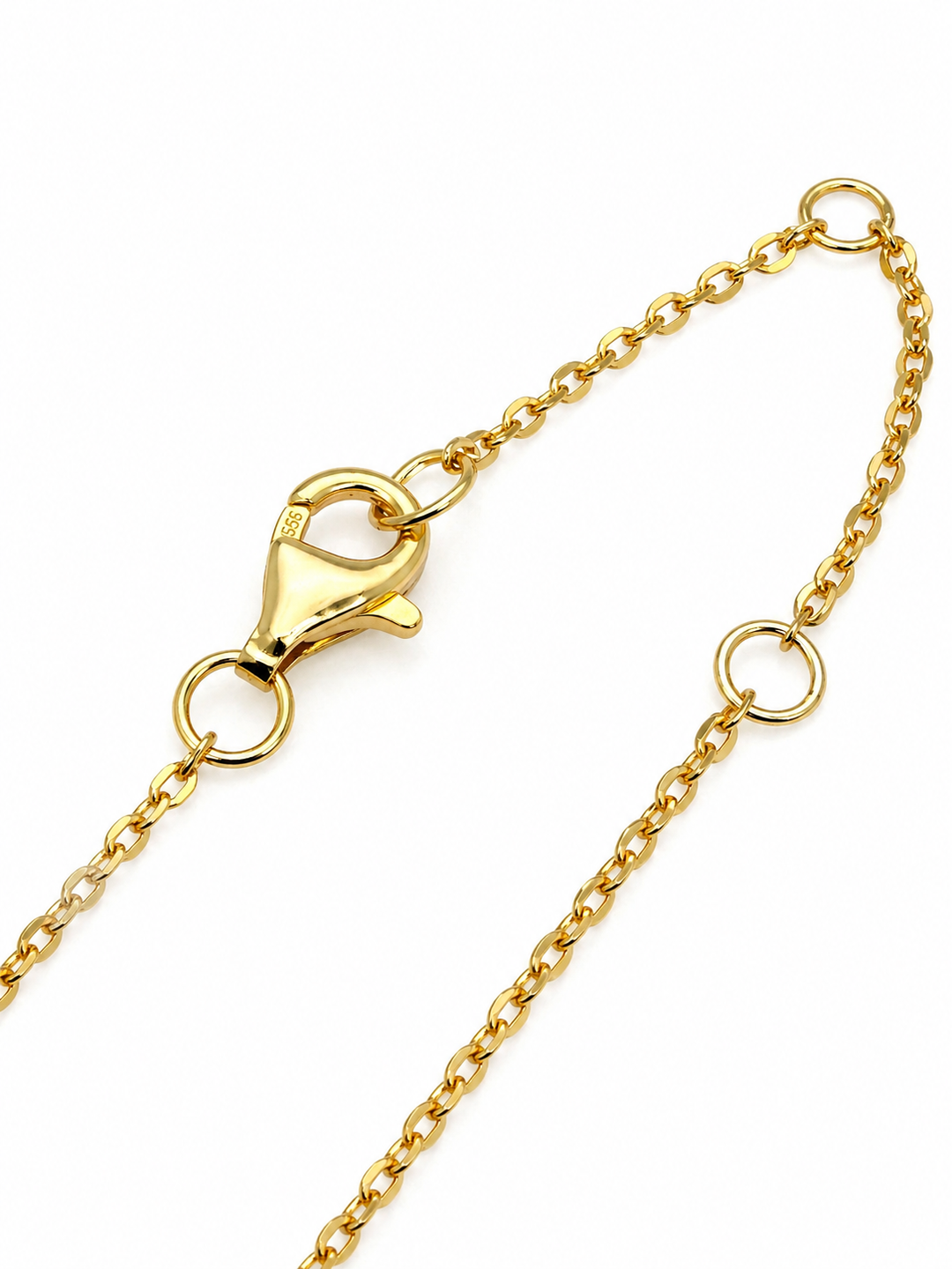 8.74 Cts Pearl and Moissanite Necklace in 925 Yellow Gold Plated