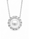 8.74 Cts Pearl and Moissanite Necklace in 925 Platinum Plated