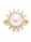 9.00 Cts Pearl and Moissanite Ring in 925 Yellow Gold Plated