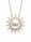8.71 Cts Pearl and Moissanite Necklace in 925 Yellow Gold Plated