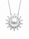 8.71 Cts Pearl and Moissanite Necklace in 925 Platinum Plated