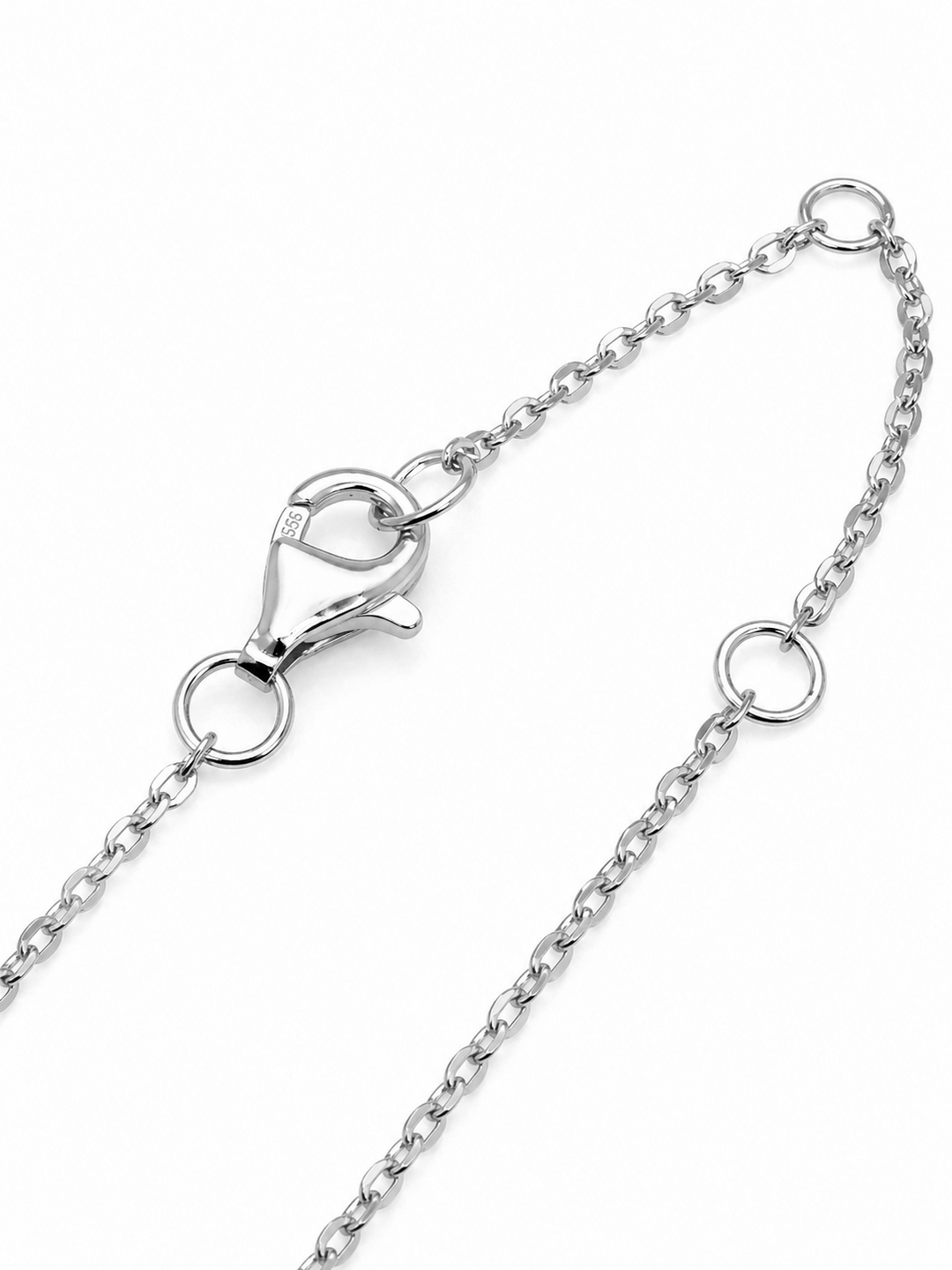 8.71 Cts Pearl and Moissanite Necklace in 925 Platinum Plated