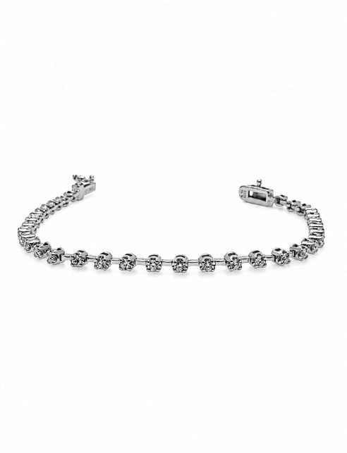1.00 Ctw Lab Grown Diamond Bracelet in 925 Platinum Plated