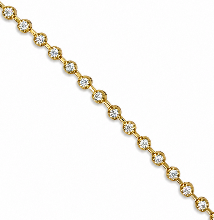 1.00 Ctw Lab Grown Diamond Bracelet in 925 Yellow Gold Plated