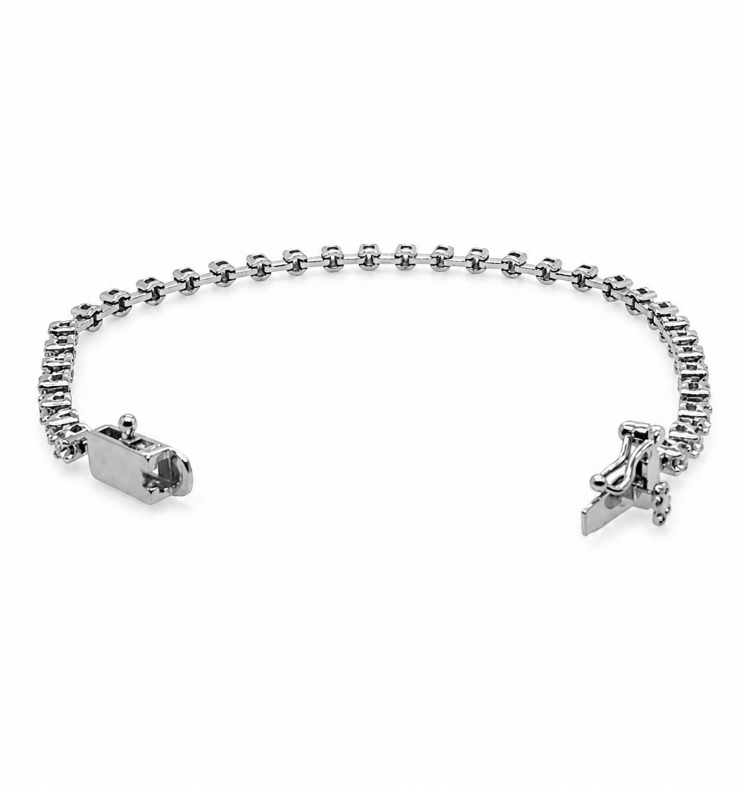 1.00 Ctw Lab Grown Diamond Bracelet in 925 Platinum Plated