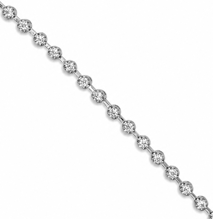 1.00 Ctw Lab Grown Diamond Bracelet in 925 Platinum Plated