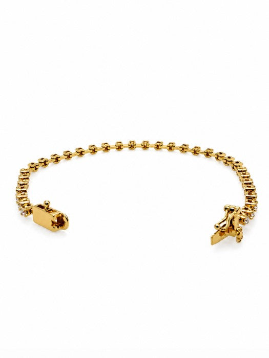 1.00 Ctw Lab Grown Diamond Bracelet in 925 Yellow Gold Plated