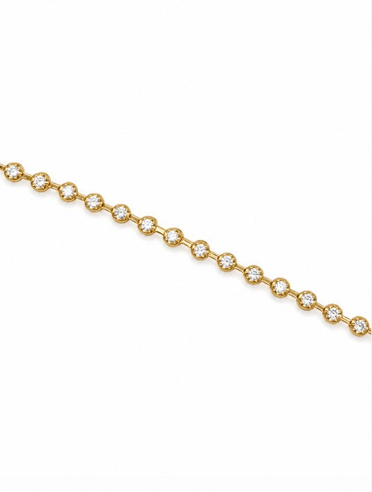 1.00 Ctw Lab Grown Diamond Bracelet in 925 Yellow Gold Plated
