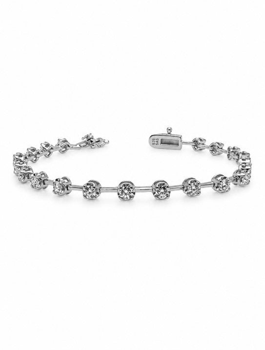 2.00 Ctw Lab Grown Diamond Bracelet in 925 Platinum Plated