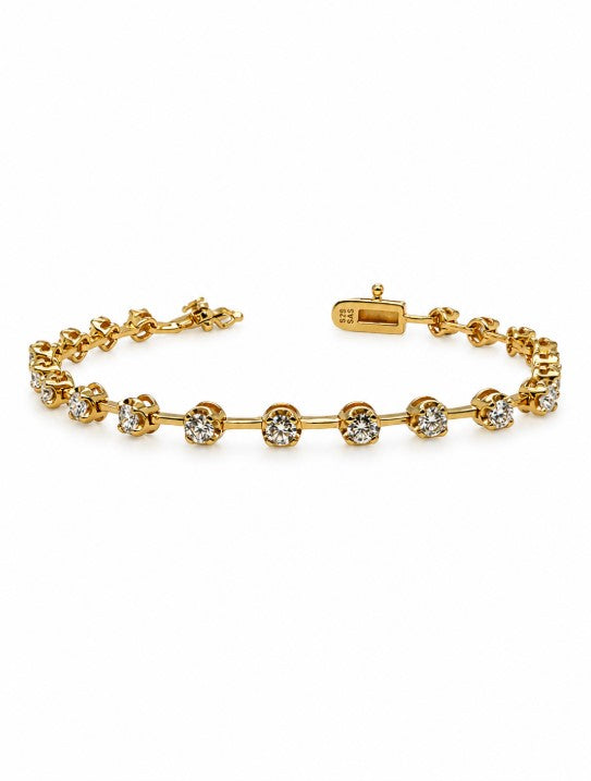 2.00 Ctw Lab Grown Diamond Bracelet in 925 Yellow Gold Plated